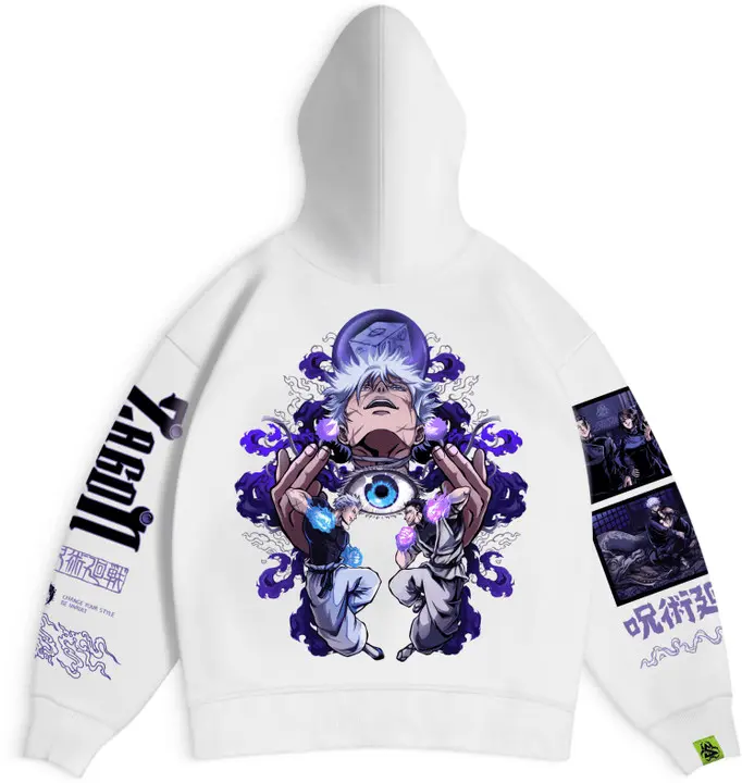 “Purple anime graphic printed hoodie – unisex winterwear.”
