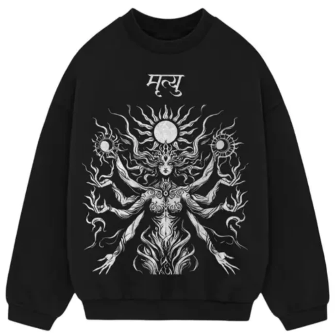 Oversized mrityu Skeletal Gothic Printed Sleeveless Graphic Tee, Double Cobra Skeleton T-Shirt for Men's